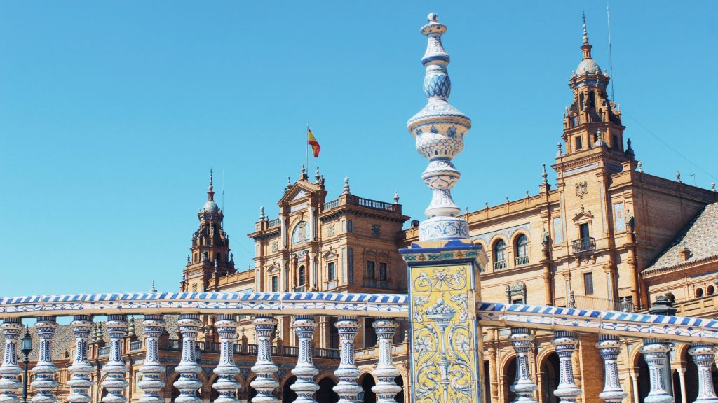 Picture by Ellena McGuinness - Seville - Plaza de España ornate mosaic and tiling architecture